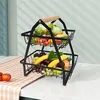 JOIEYOU Obst Etagere Obstkorb 2 Stöckig Schwarze Abnehmbar Produktbild-Vorschau 4