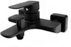 A black cubic bathtub faucet is shown against a white background. Produktbild-Vorschau