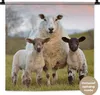 MuchoWow® Wandteppich Wandbehang Schafe - Natur - Schwarz - Produktbild-Vorschau 1