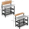 Two grill carts with dimensions shown, one larger and one smaller. Náhled obrázku produktu