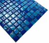 Blaues Glasmosaik, glänzende Mosaikfliese, Wandmosaikfliese Produktbild-Vorschau 3