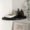vidaXL Rohová plávajúca polica čierna 35x35x3,8 cm MDF - Náhľad obrázku produktu 9