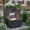 Gartenbrunnen mit Beleuchtung bepflanzbar Betonoptik 57 cm Produktbild-Vorschau 2