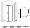 SONNI 90x90cm Viertelkreis Eckeinstieg  Runddusche Produktbild-Vorschau 7