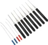 A set of lock picking tools and tension wrenches arranged diagonally on a white background. Produktbild-Vorschau