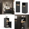A collage of images showing a modern bathroom vanity and a tall cabinet. Náhled obrázku produktu