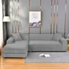 2er Set Sofabezug - Hellgrau - 2-Sitzer 145-185 cm - Produktbild-Vorschau 6