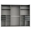 Schwebetürenschrank 3-türig 270cm, graphit mit schwarzem Produktbild-Vorschau 2