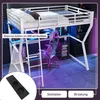 Hochbett mit Schreibtisch und LED-Beleuchtung, 90x200 cm, Produktbild-Vorschau 4