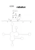 An exploded view diagram showing the assembly of a light fixture, along with a schematic representation of the fixture itself. Produktbild-Vorschau