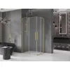 Mexen Velar Duo Duschkabine 90x80 cm Mattglas, Gold Produktbild-Vorschau 2
