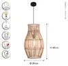 Pendelleuchte Bambus Korb Ø 30 cm Boho für E27 Hängelampe Produktbild-Vorschau 7