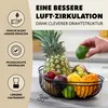 eluno Obstkorb - Brotkorb, runde Obstschale aus schwarzem Produktbild-Vorschau 4