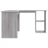 vidaXL Bureau d'angle Gris Sonoma 120x140x75 cm Bois Voir les images du produit 5