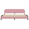 vidaXL Cadre de lit "Dover" rose 200x200 cm velours Voir les images du produit 4