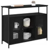 vidaXL Kredens o wyglądzie czarnego dębu 100 x 35 x 80 cm Podgląd zdjęcia produktu 1