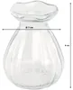 Mini Glasvase Corolle 7 x 9 cm transparent mit Maßangaben, kleine Blumenvase Ø 7 cm Höhe 9 cm Produktbild-Vorschau