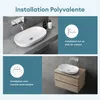 doporro vasque à poser lavabo 54x34x10,5cm en fonte Voir les images du produit 6