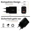 CHEROY 30W Wall Charger - USB A + C Dual Port PD Adapter – Produktbild-Vorschau 3