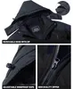 Winterjacke Herren Wasserdicht Winddicht Warm Dunkelgrau Produktbild-Vorschau 4