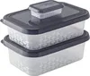 Two stacked plastic food storage containers with lids. Náhľad obrázku produktu