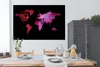 MuchoWow® Poster Weltkarte - Aquarell - Rosa 180x120 cm - Produktbild-Vorschau 3