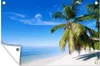 Gartenposter - 120x80 cm - Palmenbild Strand  - Modernes Produktbild-Vorschau 2