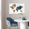 MuchoWow® Poster Weltkarte - Blau - Farbe 90x60 cm - Produktbild-Vorschau 5