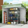 Outsunny Gerätehaus Metall 2,3 m² 207 x 130 x 182 cm Produktbild-Vorschau 8