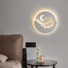 Mond-Wandleuchte, Kinder-Design mit Stern und Mond, LED 20 Produktbild-Vorschau 3