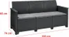 Keter Lounge Set Emma 9-częściowy, fotel + sofa + stolik + Podgląd zdjęcia produktu 12