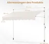 A diagram showing the dimensions of a white awning. Anteprima dell’immagine prodotto