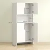Armoire de cuisine HOMCOM, armoire haute avec étagère pour Voir les images du produit 3