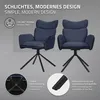 ML-Design Esszimmerstühle drehbar 4er Set Dunkelblau Produktbild-Vorschau 3