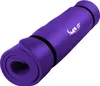 A rolled-up purple yoga mat with black straps, isolated on a white background. Podgląd zdjęcia produktu