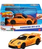 A Hot Wheels Pull-Back Speeders Porsche 911 GT3 toy car in its packaging, with a separate image of the car below. Anteprima dell’immagine prodotto