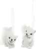 Christbaumschmuck Kunststoff / Samt Eichhörnchen 6cm weiß, Produktbild-Vorschau 2
