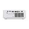 The back view of a white projector with various ports and ventilation grills. Voir les images du produit