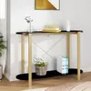vidaXL Konsolentisch Schwarz 110x38x75 cm Holzwerkstoff -  Produktbild-Vorschau 2
