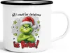 Emaille-Tasse Grinch Geschenk für Weihnachtsmuffel Ich Produktbild-Vorschau 1
