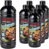 A group of six black bottles of grill lighter fluid, displayed on a white background. Produktbild-Vorschau