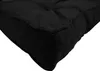A close-up view of the corner of a black cushion. Produktbild-Vorschau