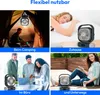 Collage showing a portable fan in various settings: camping, bedroom, office, and outdoors. Produktbild-Vorschau
