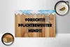 Holzschild Spruch 18x12cm Vorsicht pflichtbewusster Hund Produktbild-Vorschau 3
