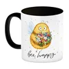 Pummel Biene Kaffeebecher in schwarz mit Spruch Bee happy Produktbild-Vorschau 2