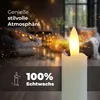 Stabkerzen LED mit Timer WEISS 12 Stück indoor - 6 Stunden Produktbild-Vorschau 3