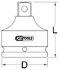 KS TOOLS 3/4" Adattatore per presa di corrente 3/4 "F x 1/2 Anteprima dell’immagine prodotto 9