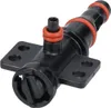A black valve with red O-rings, mounted on a white background. Anteprima dell’immagine prodotto
