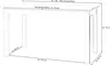 A line drawing of a table with dimensions indicated. Produktbild-Vorschau