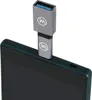 A close-up shot of a USB adapter plugged into a smartphone. Produktbild-Vorschau